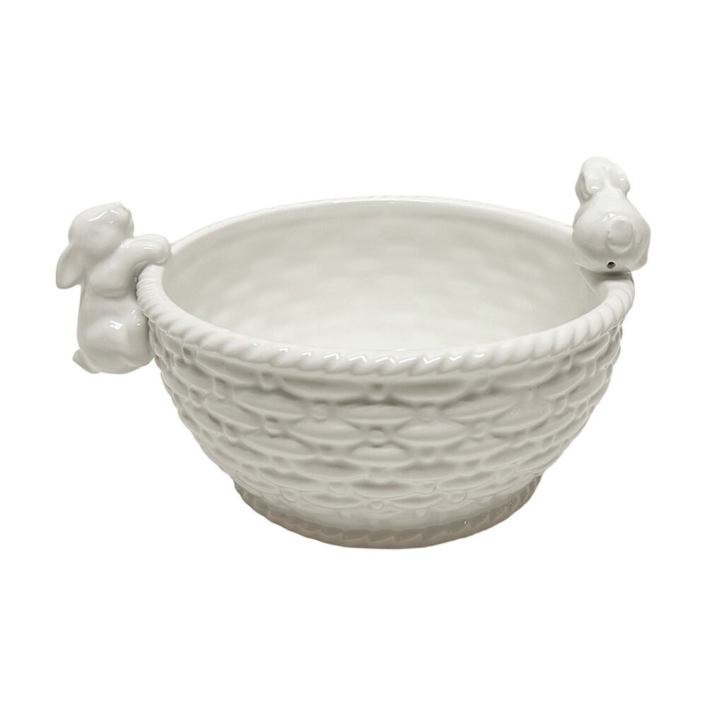 Ceramic Bunny Basket Bowl