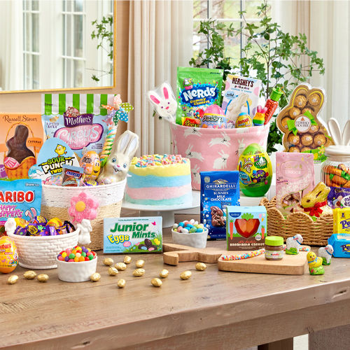 Easter Candy & Treats on table