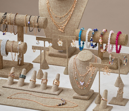 Jewelry from pOpshelf's spring collection: bracelets, pearls, necklaces, rings, earrings, and anklets in gold, silver, sparkles & beads.