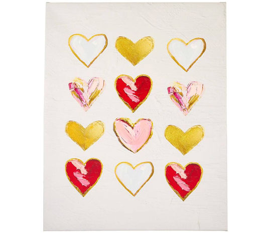 valentines day canvas heart decor