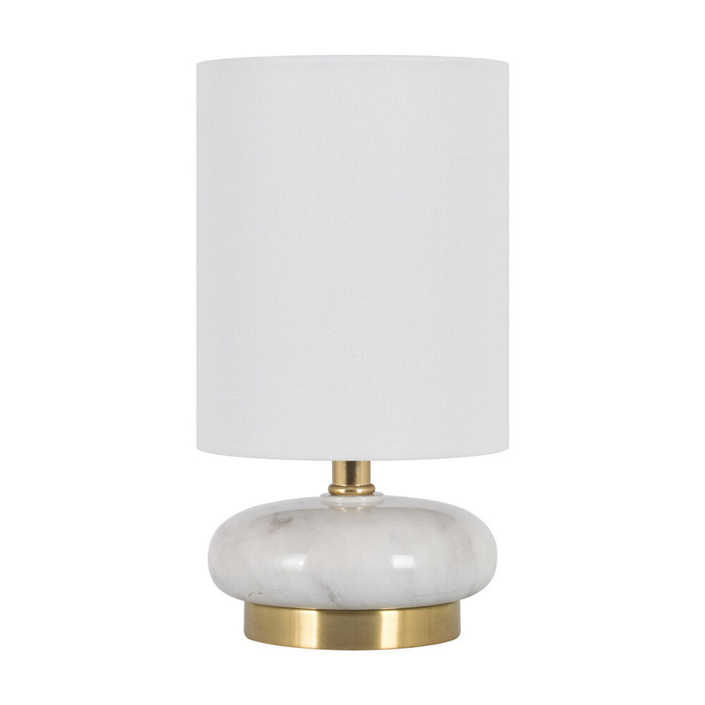 Faux-Marble Table Lamp, 9.5 in