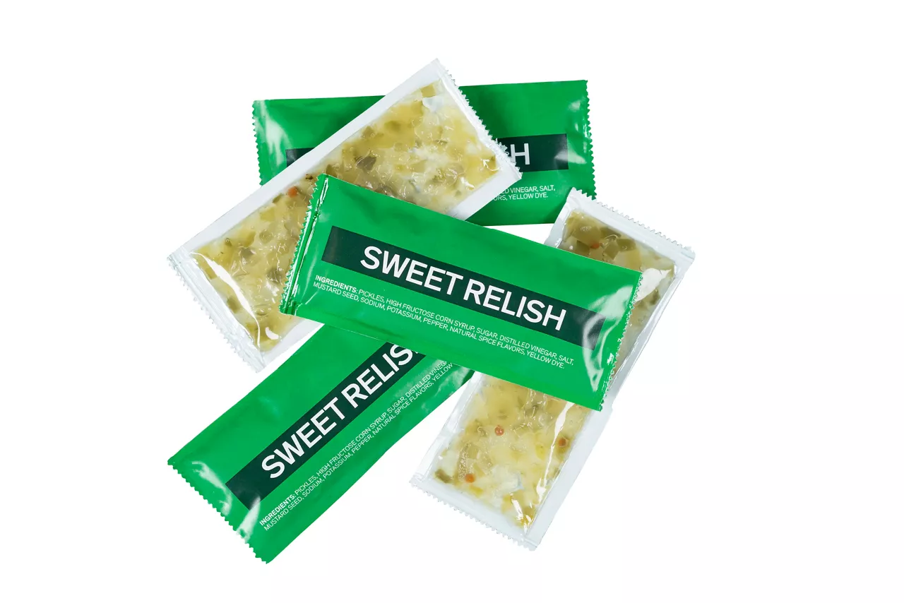 Relish sachet packaging 