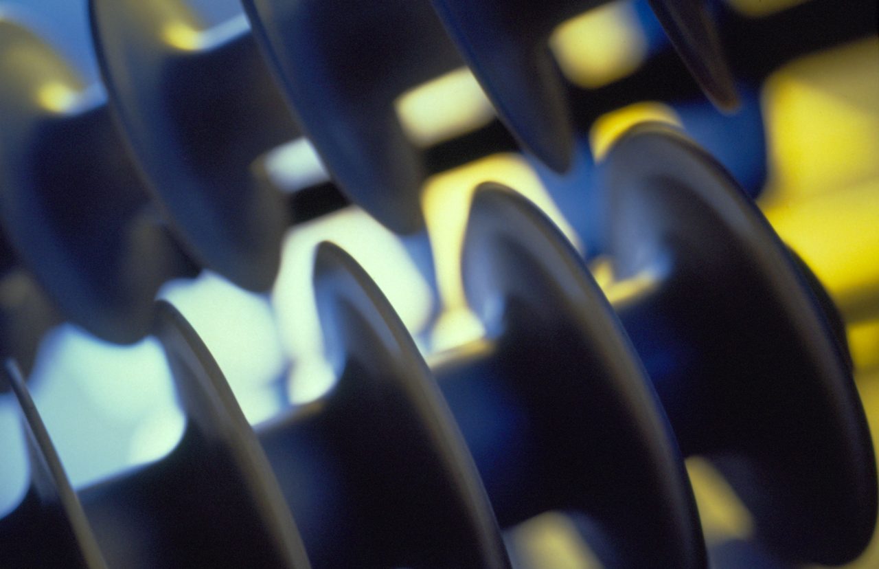 Close up of high voltage (HV) Insulators. Display - Dow Corning STI