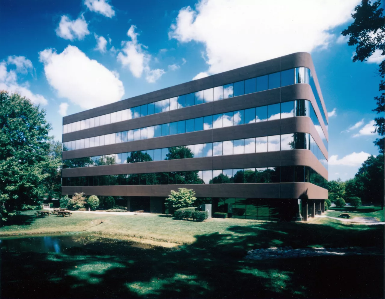 Chemical Leaman Building in Exton, Pennsylvania, USA, renovated in 1993. Compliance regulations state that a property release is not mandatory for buildings constructed in the USA prior to 1990. AllGuard Sealer / Primer, 790 Silicone Building Sealant, 795 Silicone Building Sealant Sweets sealant brochure