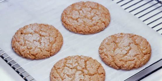 Cookies on wax paper 