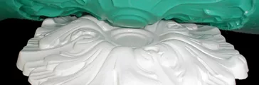 Decorative molding of light fixture.