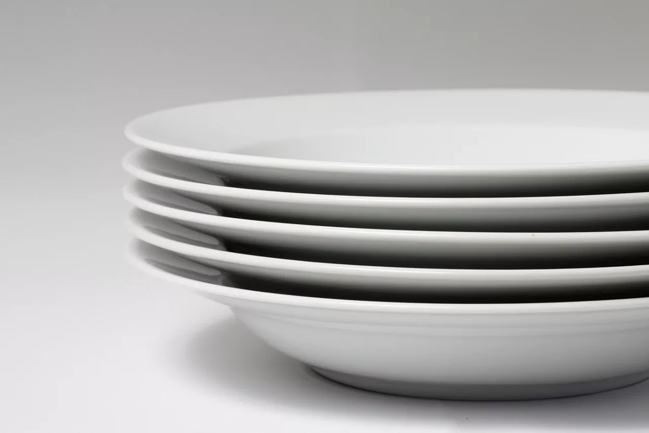 Stack of White Plates
