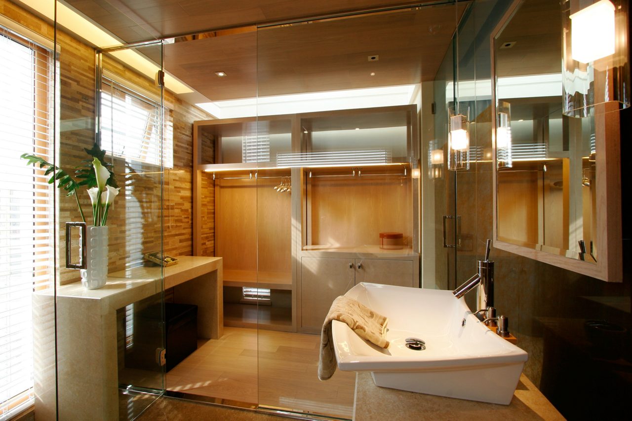 Bathroom interior to show use of sealants.