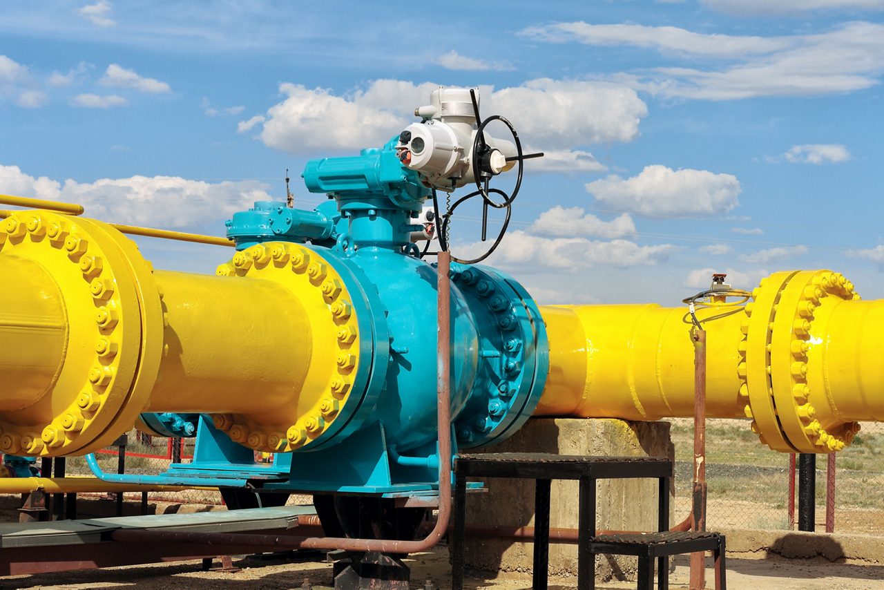 Ball Valve on Gas Pipeline