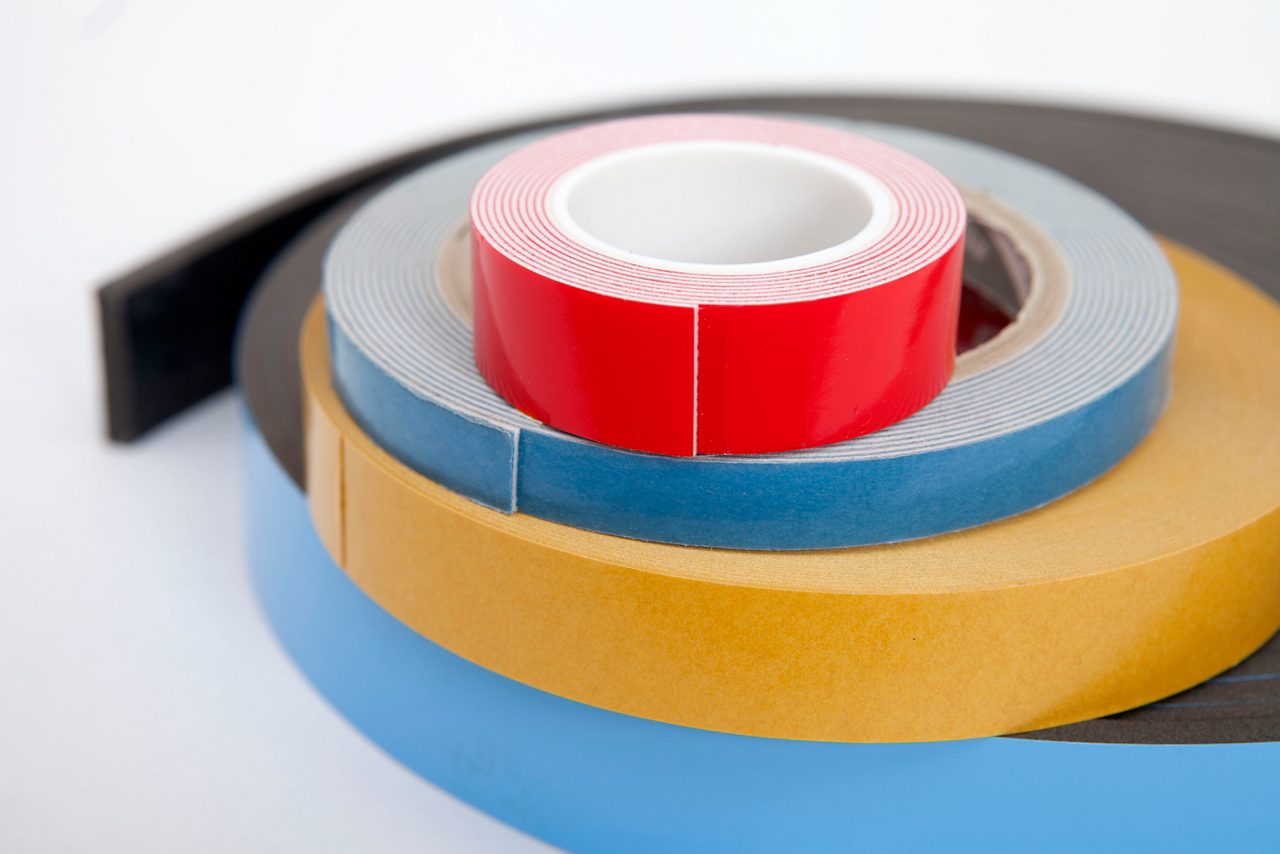 Assorted rolls of double-sided adhesive tape