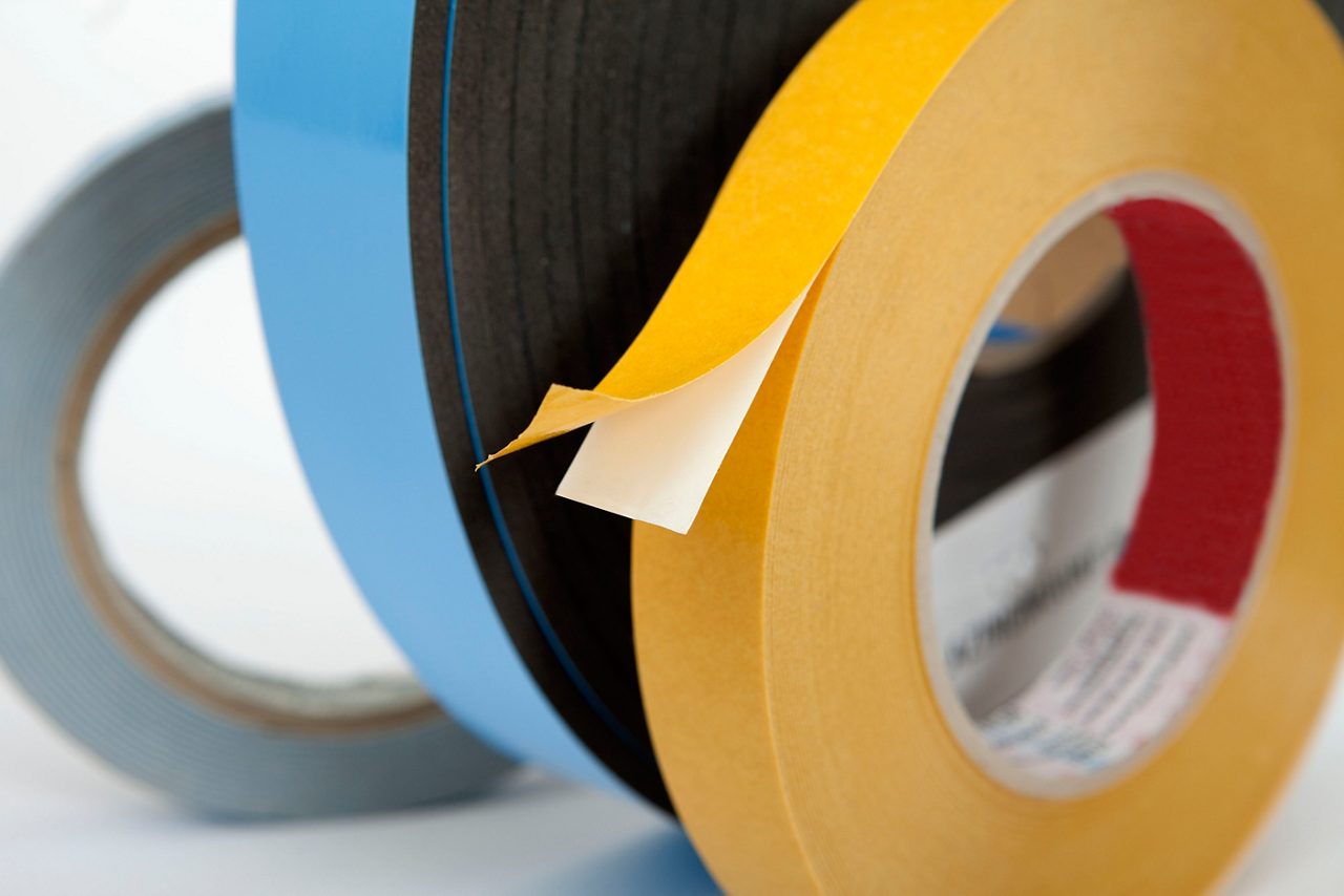 Assorted rolls of double-sided adhesive tape