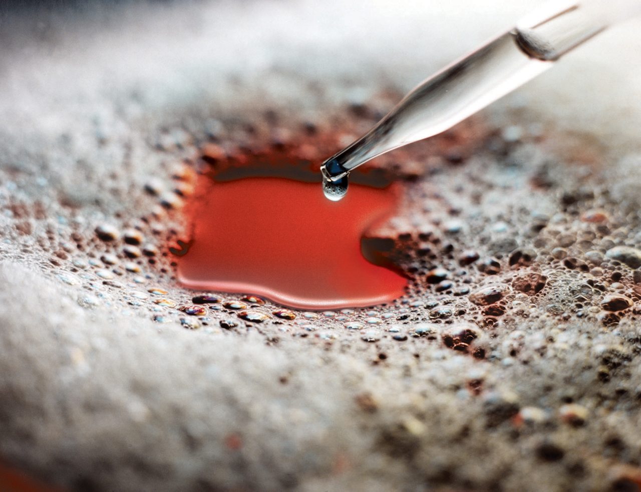 Eyedropper dispenses silicone antifoam into liquid