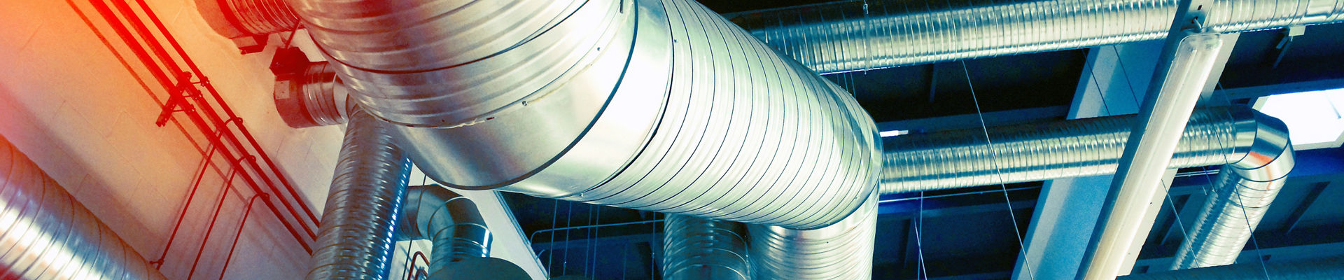 Sistema de tubulações de ventilação industrial