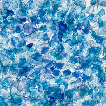 Close up view of recycled plastic that could be used for Advanced Recycling