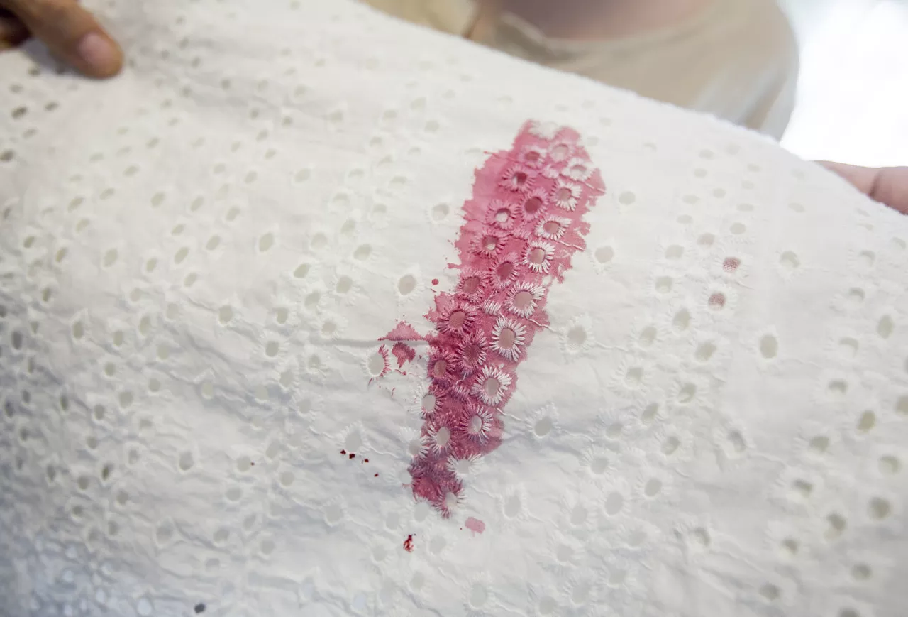 Stained tablecloth 
