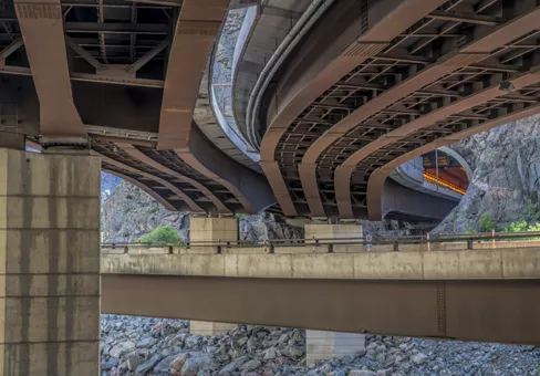 Bridges over Colorado RIver and tunnel