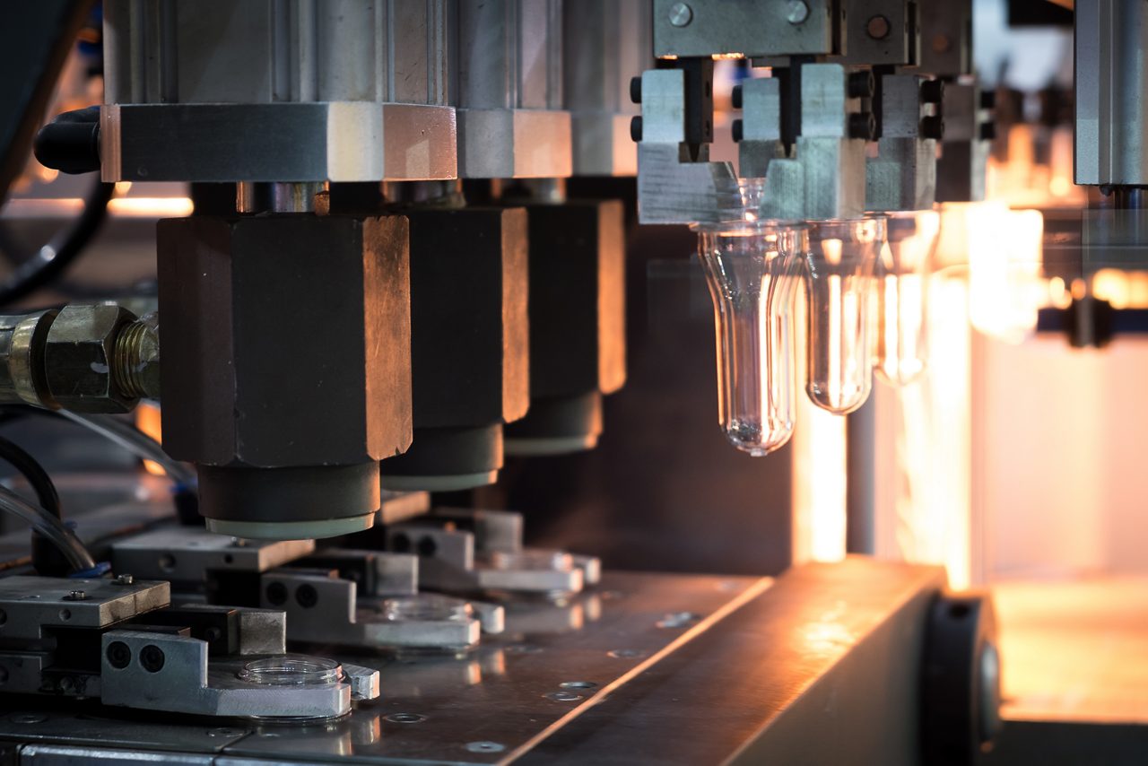 The process of making plastic bottles