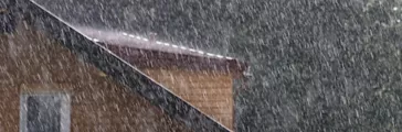 Rain on house exterior