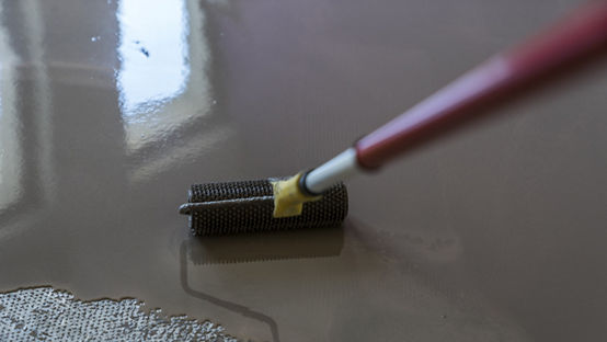  Floor being cleaned