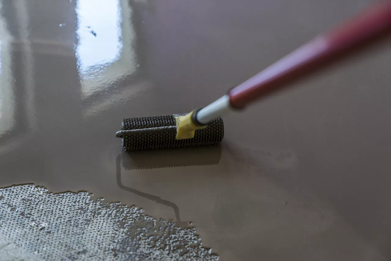 Mirror smooth surface of the floor