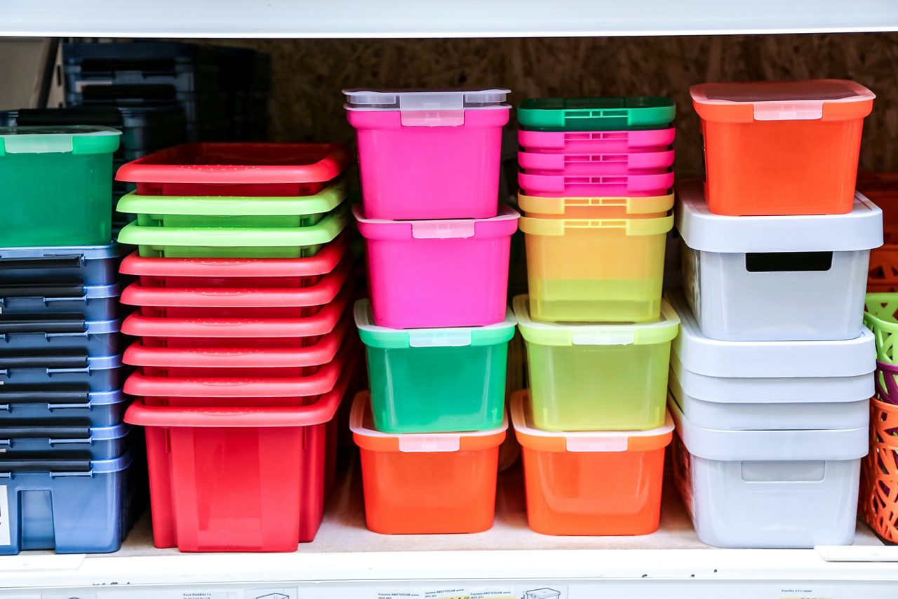 various containers for food storage