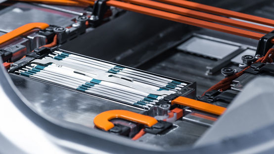 Electric car lithium battery pack and power connections 