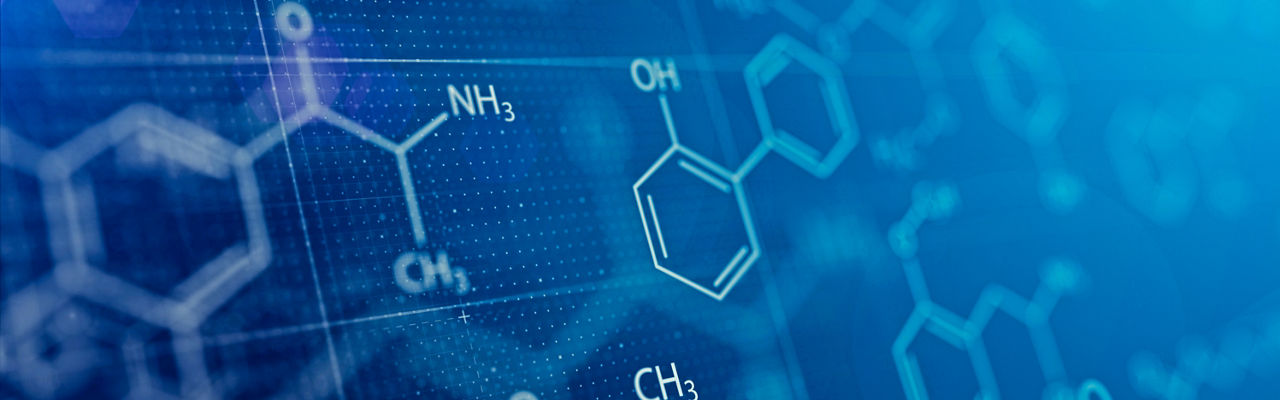 Chemistry and Medical abstract blue background