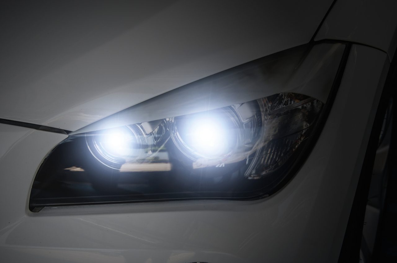 Details of modern car headlights