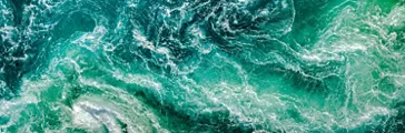 Waves of blue water