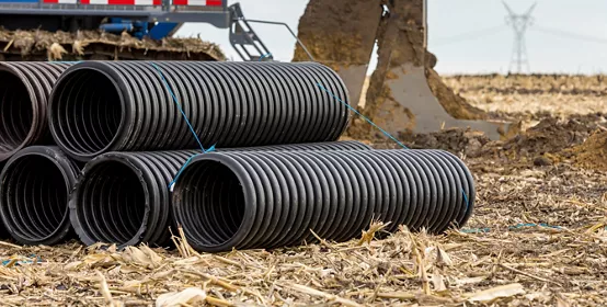 Black corrugated pipe