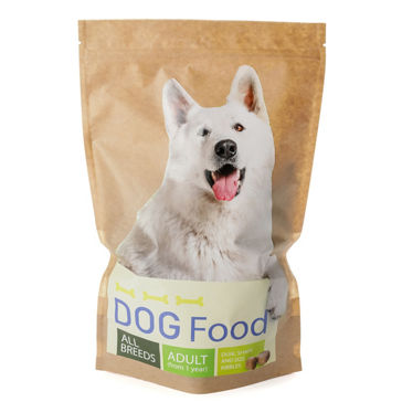 Cachorro branco em papel Embalagem de alimentos para animais de estimação