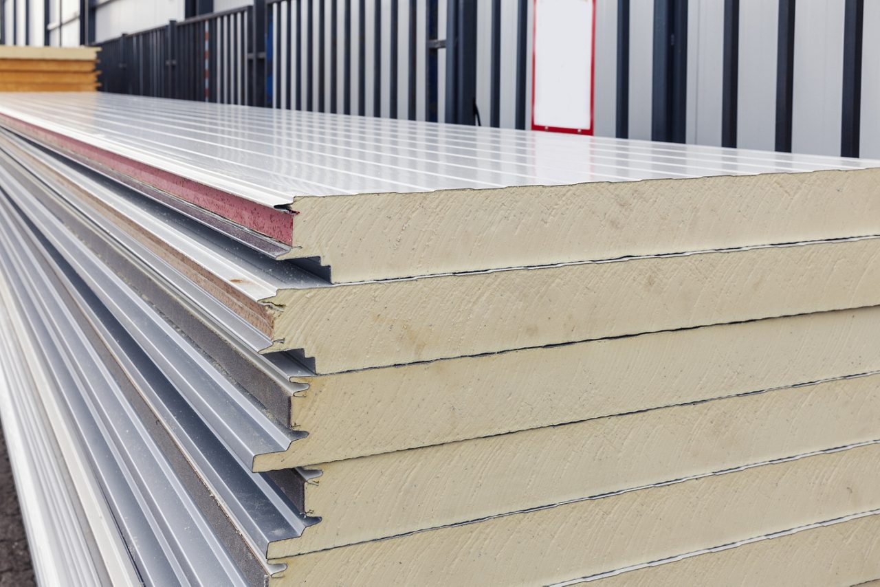 Sandwich panels stacked