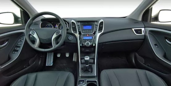Interior shot of modern car interior.