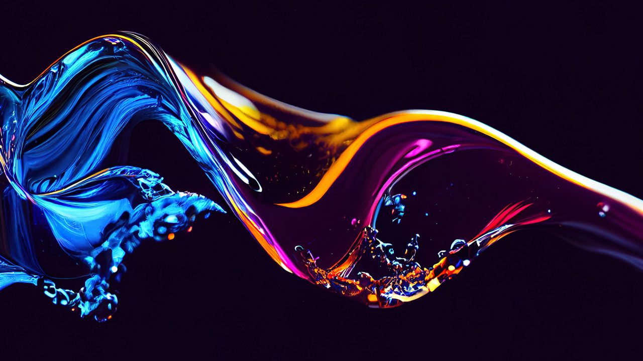imagen abstracta de un colorido líquido en movimiento