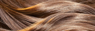 Beautiful healthy shiny hair texture with highlighted golden streaks