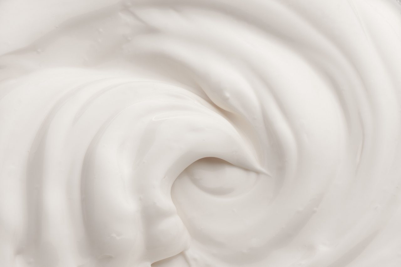 White texture of cream
