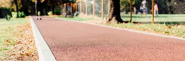 Rubberized surface walkway