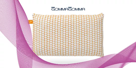 Pillow made with ComfortScience PURE technology, customer logo and PURE branding elements 