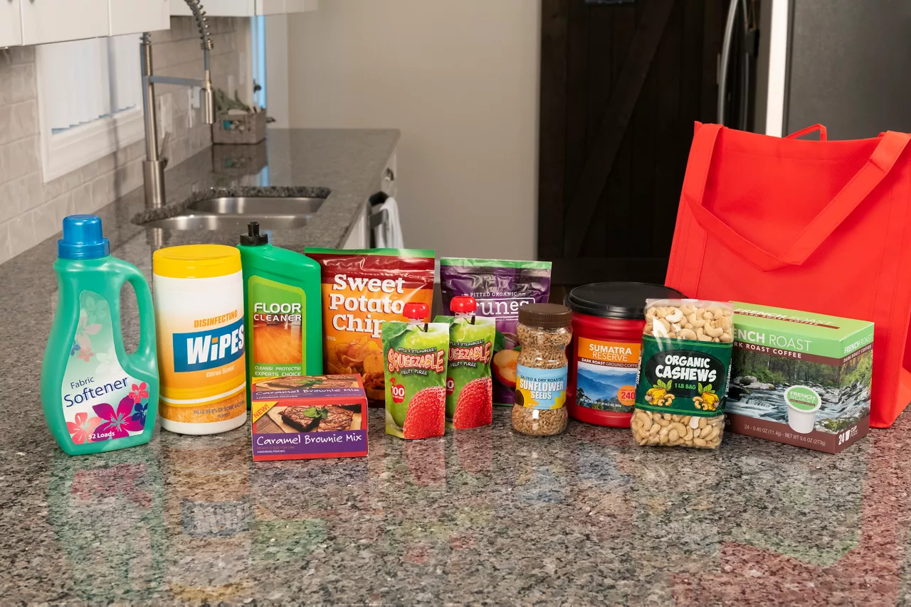 A Variety of Groceries on a Counter Top