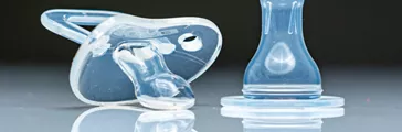 Clear baby pacifiers