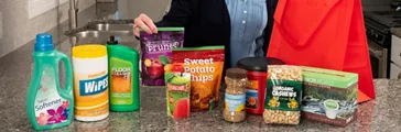 A Variety of Groceries on a Counter Top