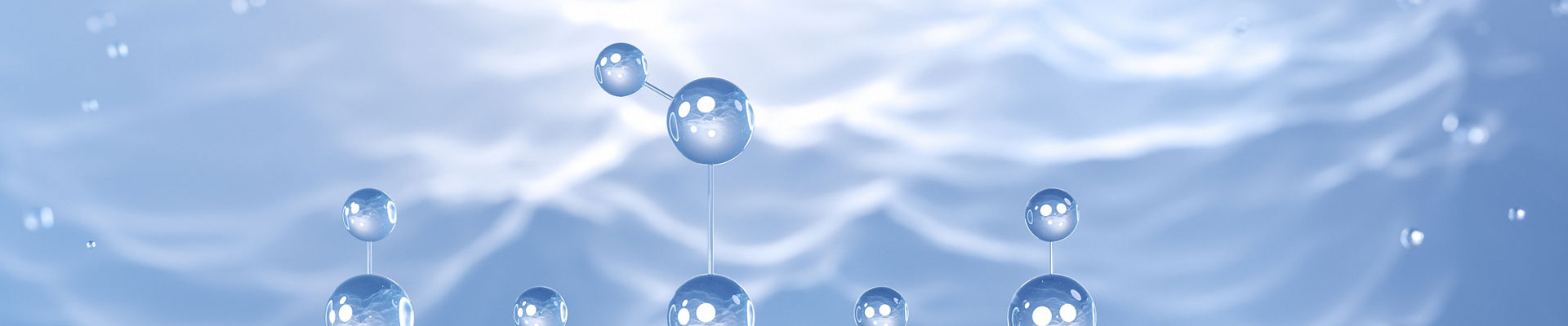 Agua azul con burbujas 