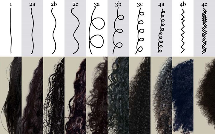 Diferentes tipos de cabelo