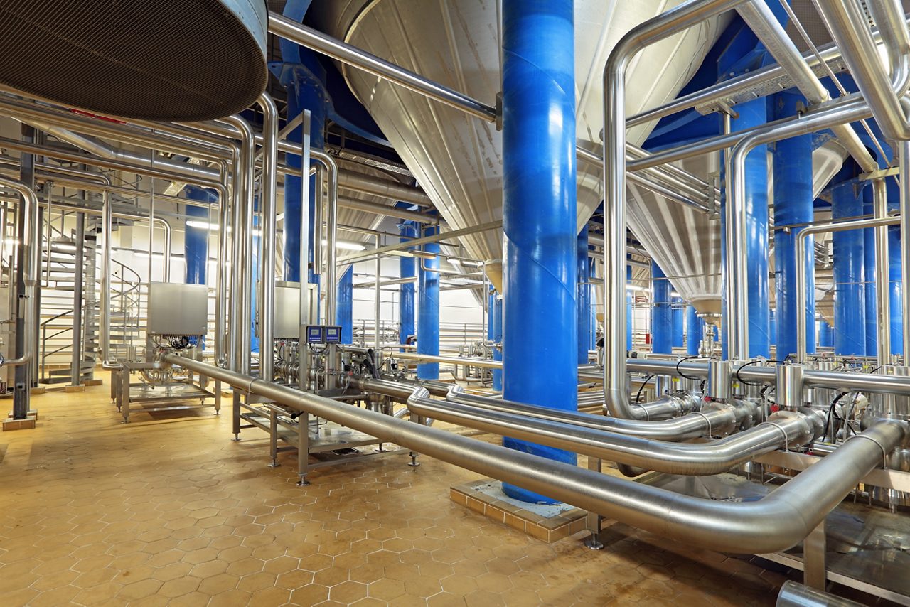 Brewing production - fermentation department
