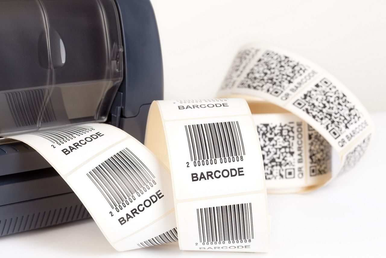 Barcode label printer; Shutterstock ID 174909098