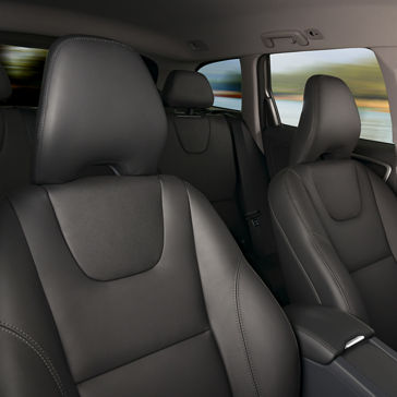 Modern car interior with motion sunny weather blur in the windows