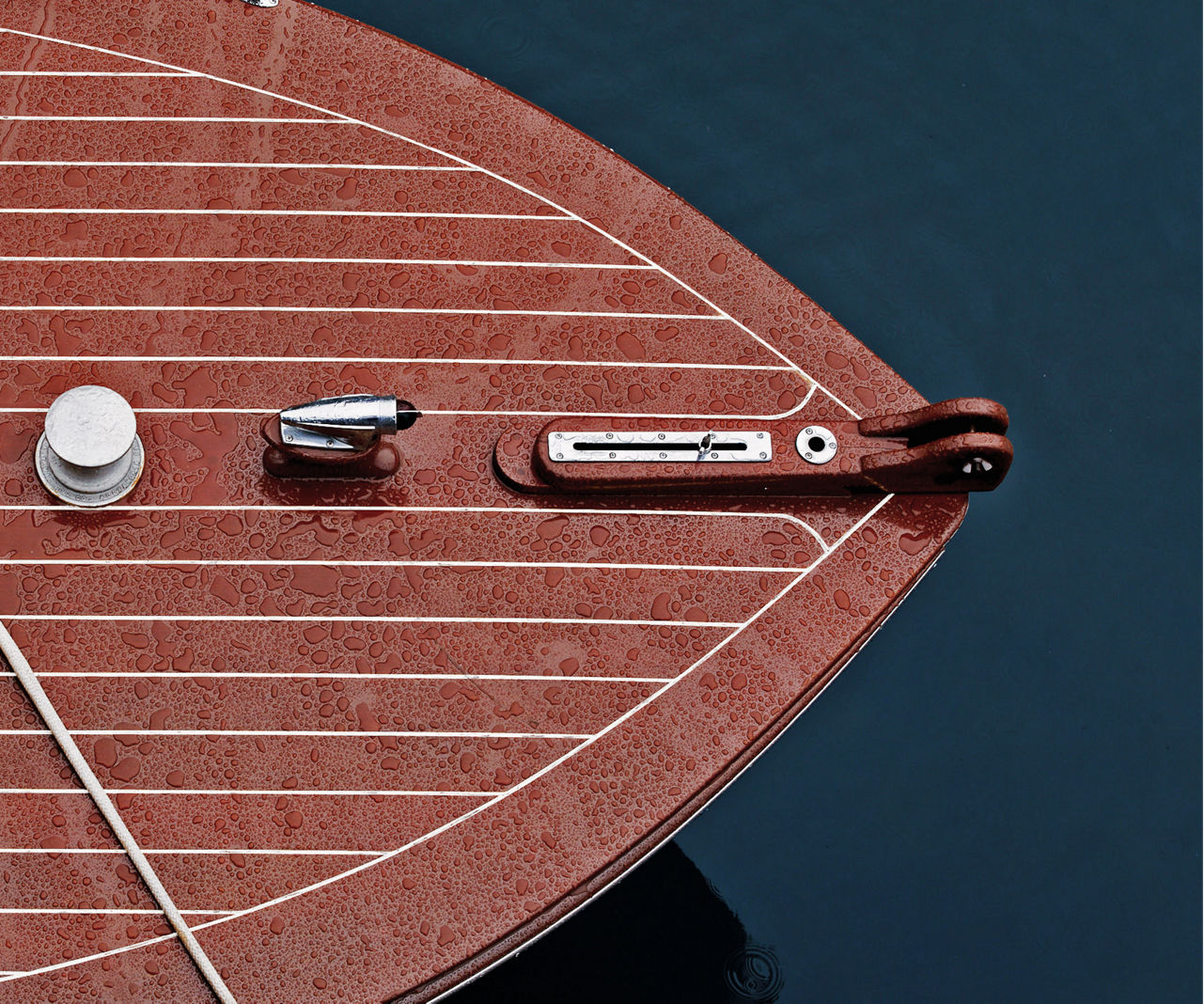 Top down shot of a boat.