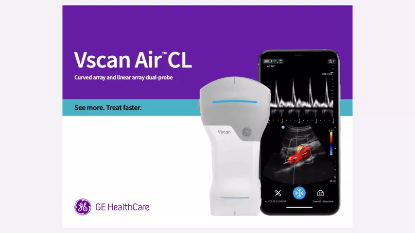 View of the Vscan Air CL marketing brochure
