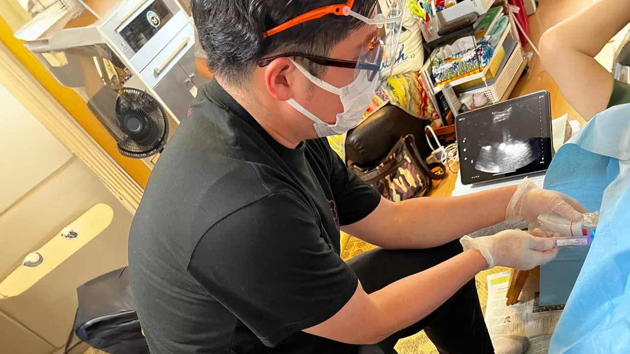 エコーガイド下の穿刺操作