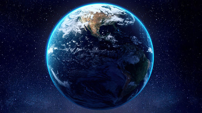 A view of Earth from space, symbolizing global connection and healthcare innovation.